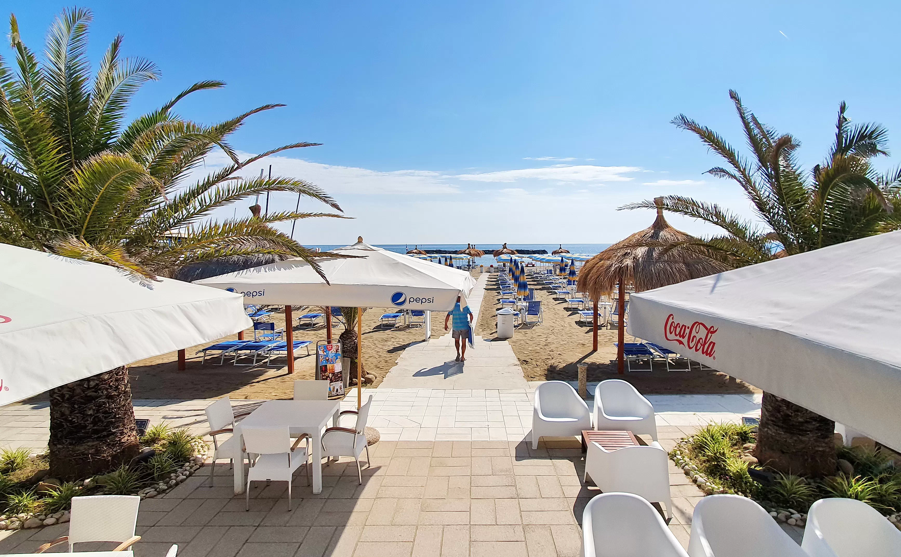 La spiaggia dell'Hotel Zampillo a San Benedetto del Tronto